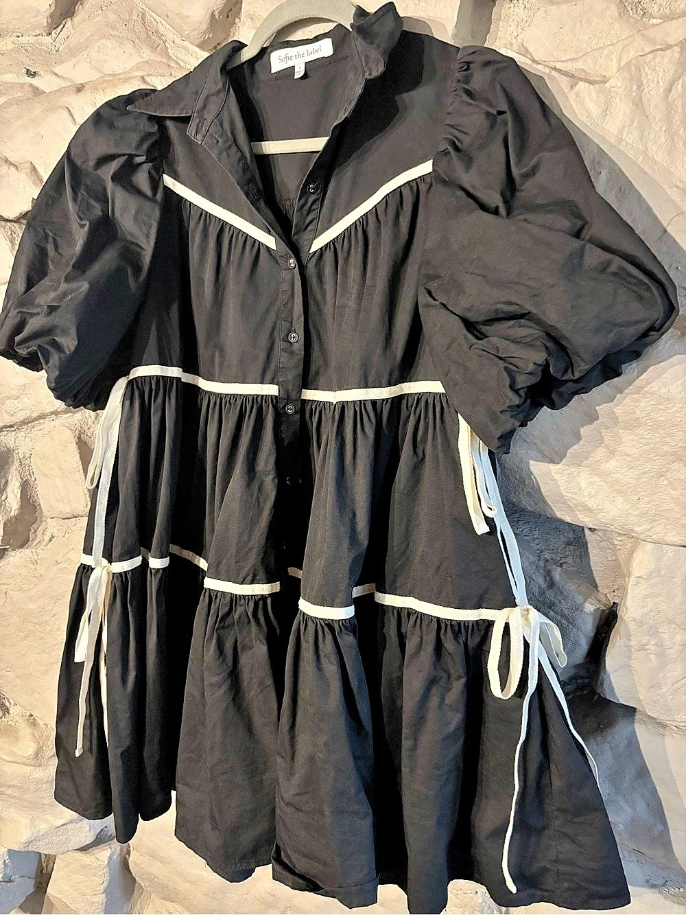 Sofie the Label Mini Dress Black & White Small